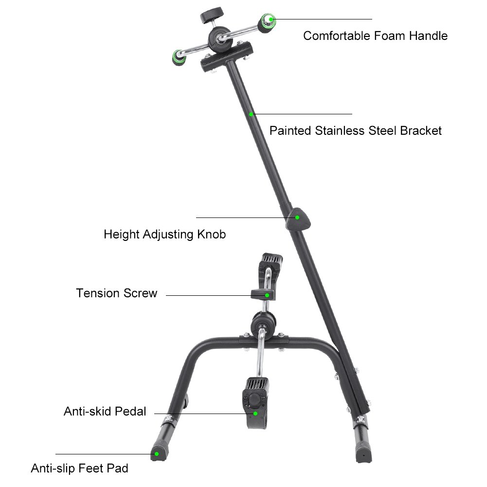 Cyclette per Braccia e Gambe, Attrezzature per Fitness per Venditori Ambulanti in Acciaio Inossidabile Regolabili per Gambe e Ginocchia per Uso in Ufficio Domestico