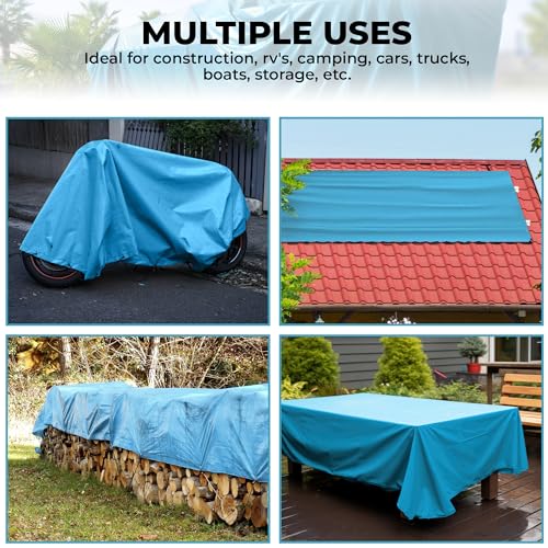 Teal Elite TE118 20X30 Heavy Duty Tarps Waterproof thumb #7