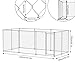 FIVMEN Outdoor Hundezwinger 400x200x150 cm Groß Hundekäfig Hundehütte Hundehaus Verzinkter Stahl mit Abschließbarer Tür Hundezaun Hundeauslauf Draußen