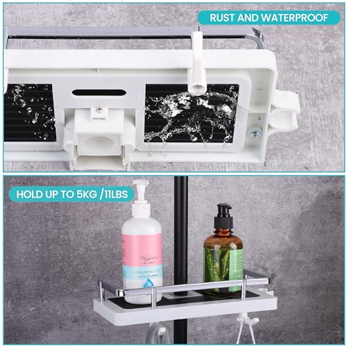 BELLE VOUS 2 Pack of Bathroom Shower Shelf, Shower Caddy/Tidy No Drilling Shower Holders Storage for Soap Shampoo - Image 4