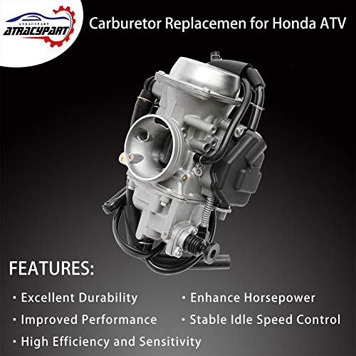 Image of Carburetor for 2001-2005​ Honda Foreman Rubicon 500 TRX500, 2005-2011 Honda Fourtrax Foreman 500 TRX500FE TRX500FM TRX500FPE TRX500FPM TRX500TM