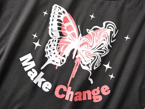 Image of Stylish Graffiti /Butterfly /Tropical Crop Top for Little & Big Girls - Cool Summer T-Shirt Clothes Size 6-18