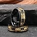 Concept Knight Tungsten carbide Rings for Men 8MM Hammered Golden Grooves and Inlaid with Gold Foil Meteorite Men's Engagement Wedding Bands Matte Brushed (8mm black and gold, 9)