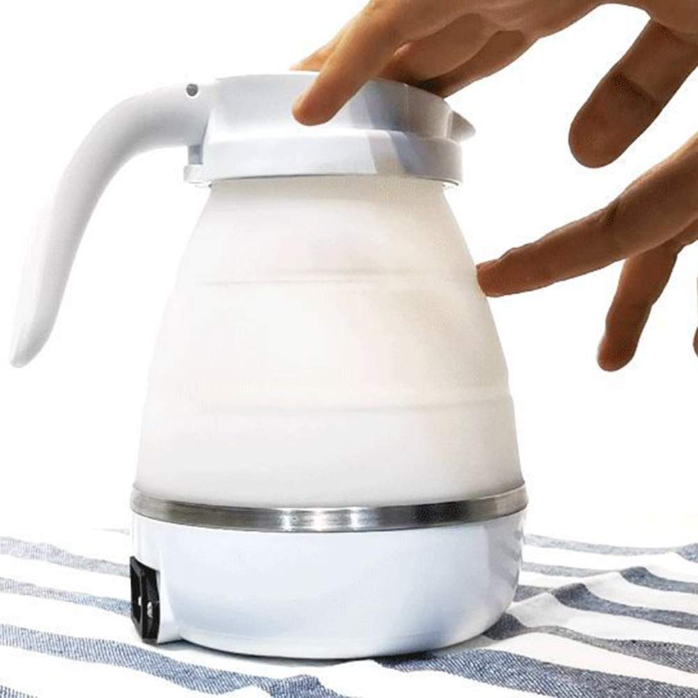 2 na sprzedaż, czajnik, przenośny podróżny składany czajnik elektryczny 600 ml Mini Food Grade silikonowy składany czajnik do domu Ouoor Camping piesze wycieczki, Present