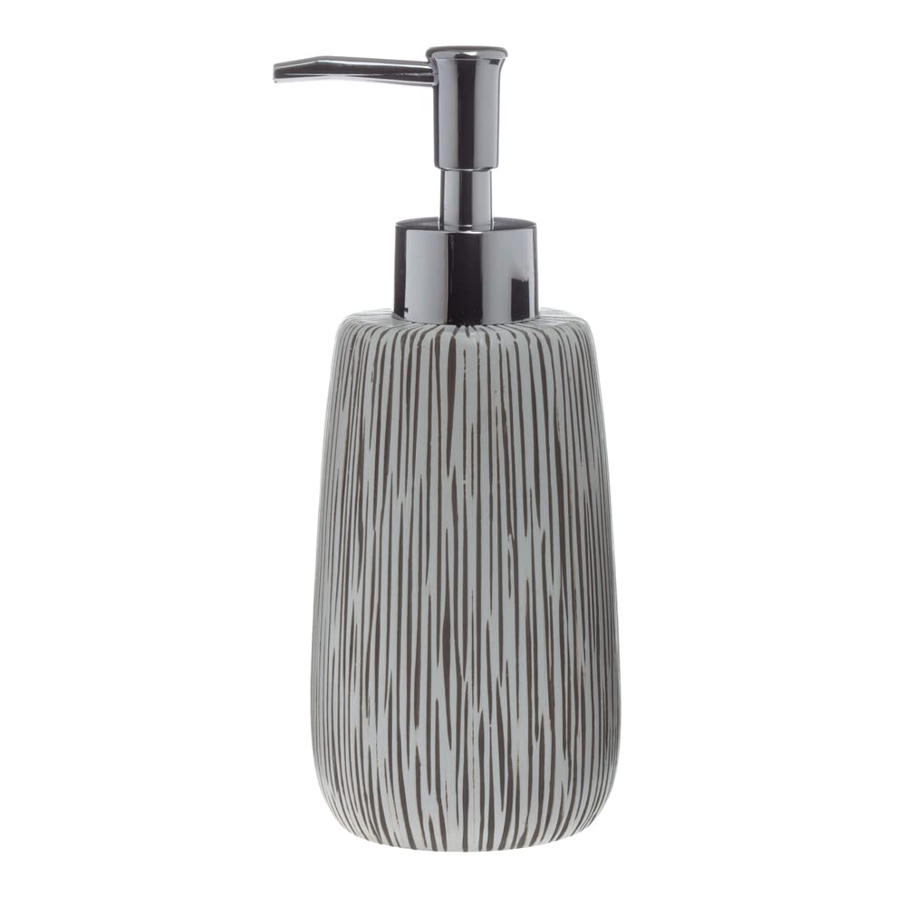 Spirella Hollis Polyresin Soap Dispenser Grey & White