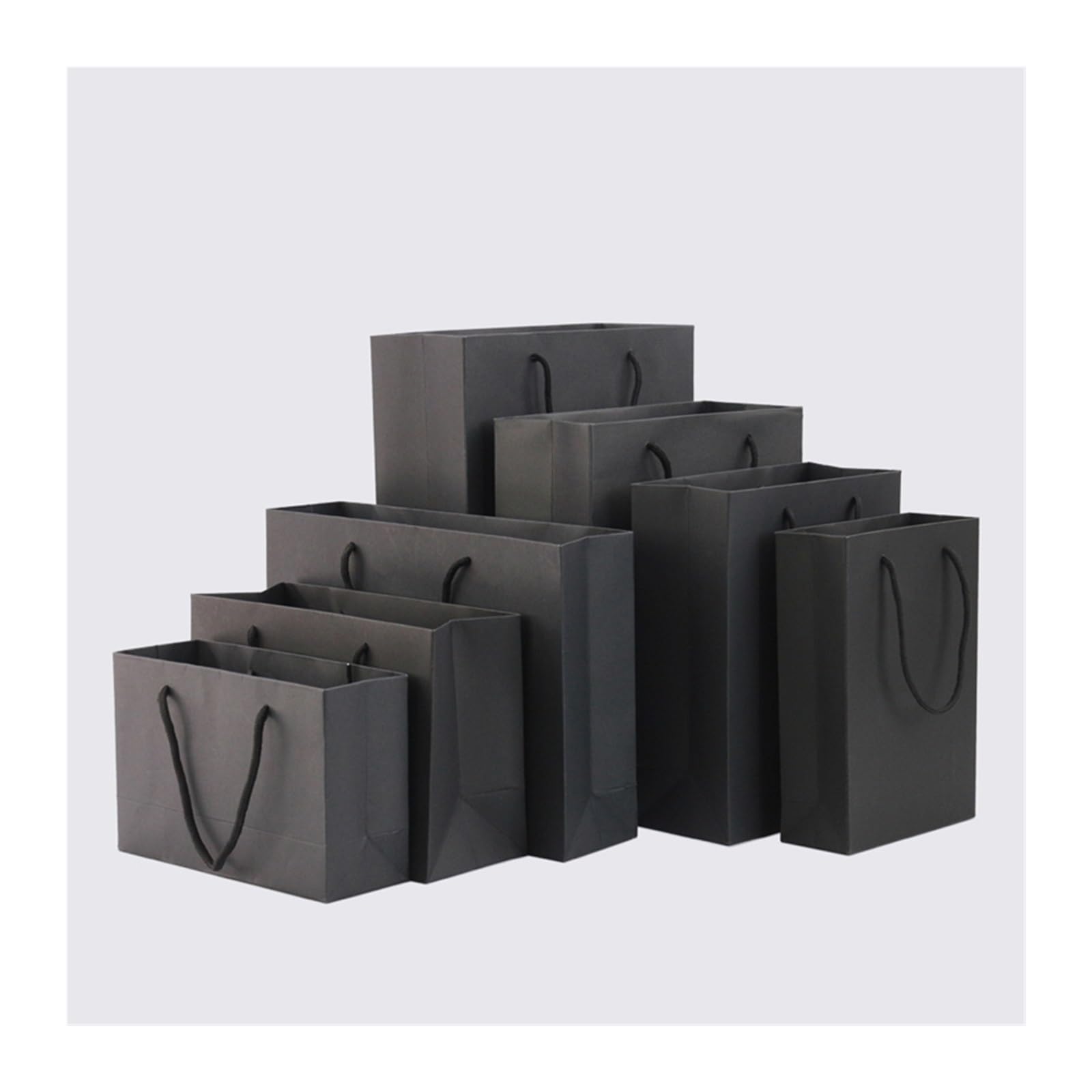 Bolsa Regalo 10/20/30 Bolsas De Regalo Negras. | For boda, cumpleaños, bautismo, fiesta, regalos, paquete, bolso, bolso(Black,H-12x6x10cm,20pcs)