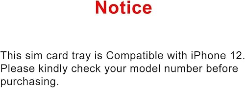 Miniatura 4 de Bandeja de repuesto para tarjeta SIM para iPhone 12 (blanco) con anillo de goma impermeable y pasador de expulsión (versión de SIM simple)