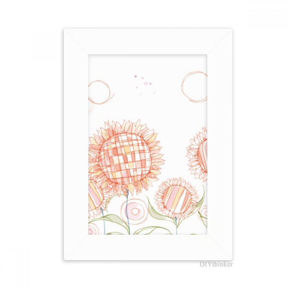 Cadre photo bureau tournesol blanc 10x15cm pour décoration élégante
