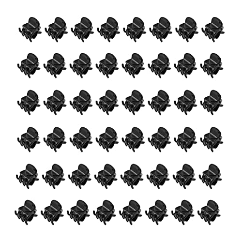 Mandala Crafts 48 PCs Plastic Small Hair Clips for Women - Girls Mini Hair Clips - Black Tiny Hair Clips Small Claw Clips for Hair