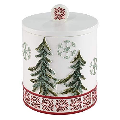 Avanti Linens - Covered Jar, Resin Bathroom Essentials, Ideal Christmas Decorations (Christmas Gnomes Collection)