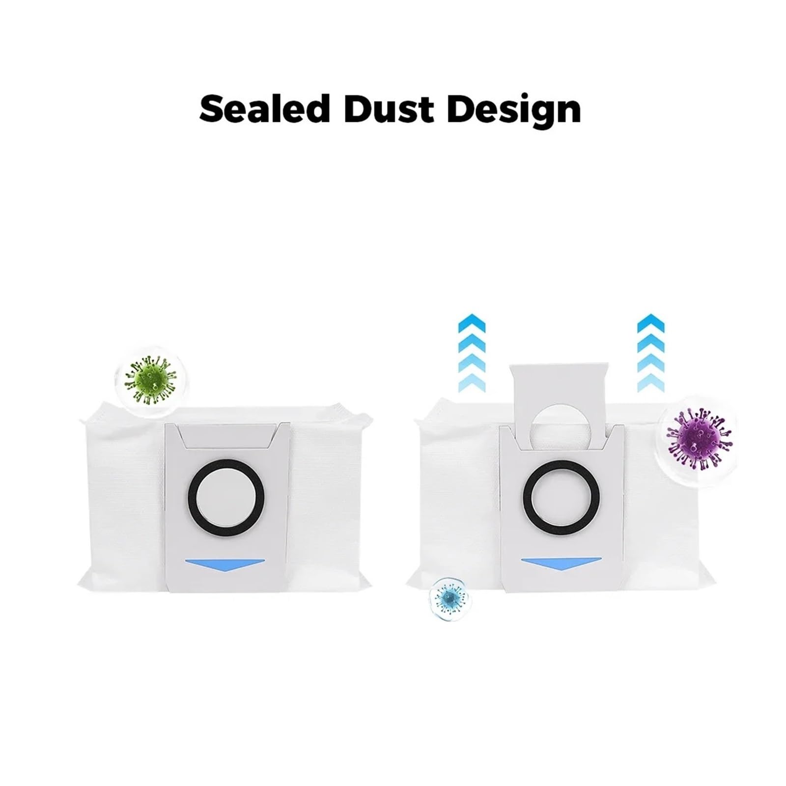 Bolsas De Polvo De Aspiradora,Compatible con Ecovacs Deebot X1 X1 Turbo