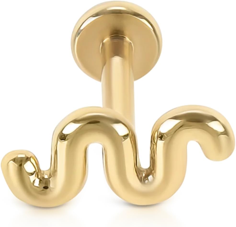 Gold Stud Earring Piercing For Women Trendy - Lightweight Waterproof & Sweatproof Jewerly (1 Count Only)