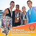 XIFOWE Metal Medal Holders Display Stand Wall Rack, Medal Hanger Display Shelf Running Medal Display Medal Holder for Wall for Basketball Gymnastics, Soccer, Marathon, Softball Holder, Easy to Install