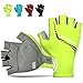 LEMEGO Guanti da Bici Ciclismo Uomo Donna Estivi Sportivi Mezze Dita Riflettenti Guanti Bicicletta MTB Moto Scooter Corto Riflettenti Traspirante Antiscivolo Antiurto Imbottito Sport all'aperto