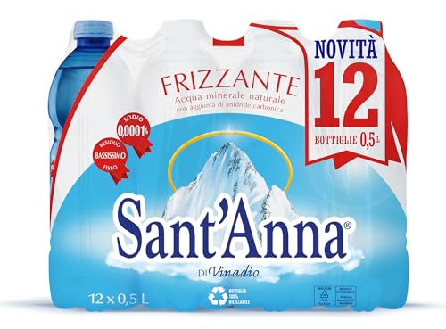 Sant'Anna Acqua 0.5 L Frizzante, Confezione da 12 Bottiglie