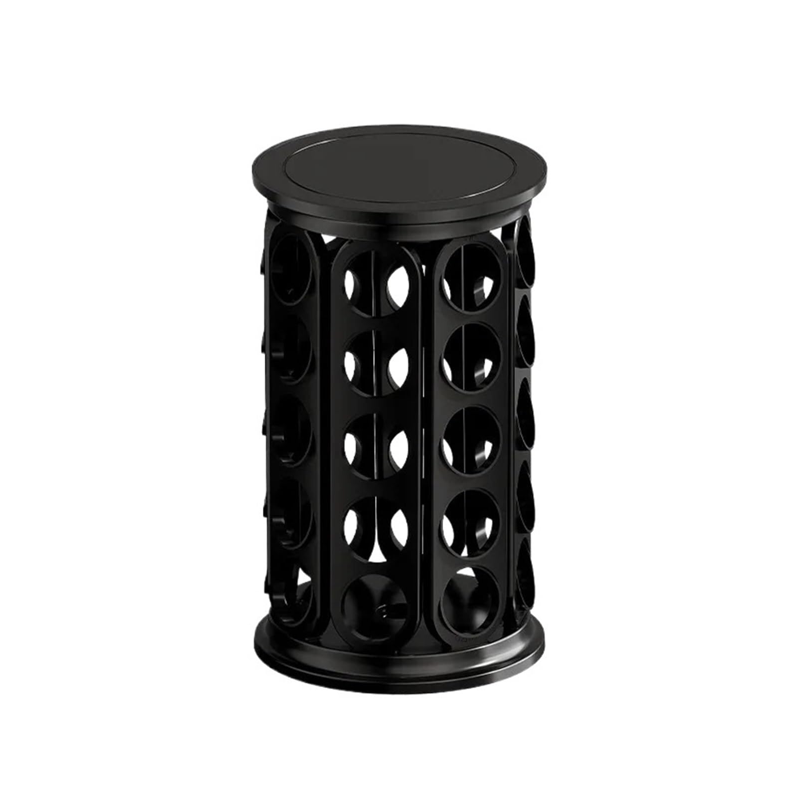 Almacenamiento Estante Giratorio Ajustable De 360 ​​​​grados Estante De Almacenamiento Simple(White Coffee capsule)