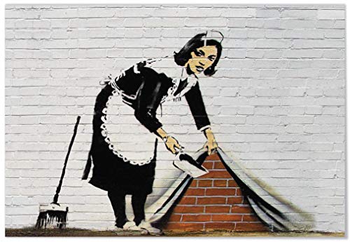 Panorama Poster Graffiti Banksy Femme de Ménage 30 x 21 cm - Imprimée sur Poster 250gr - Art de Rue Graffitis - Affiche
