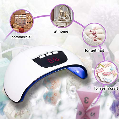 Conjunto de suprimentos para fabricação de joias de resina UV 54W secador de lâmpada UV, pingentes d
