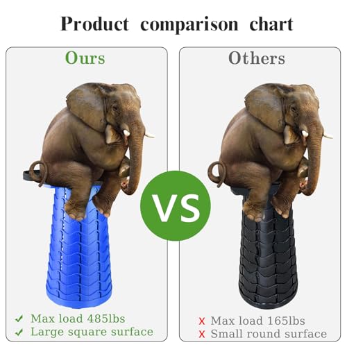Deer's Life Banco dobrável quadrado portátil, banco dobrável colorido atualizado 2024 para adultos,