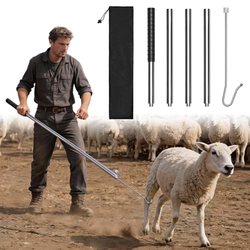 Goat Catcher Hook, Heavy Duty Shepherd Crook, 304 Stainless Steel