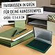 Imprint Handstempelkissen 9073M für den täglichen Bedarf zu Hause und im Büro – 1 Stempelkissen grün, robuster Metalldeckel, wasserbasierte Tinte, Größe 12,5x8 cm, optimal für Handstempel geeignet