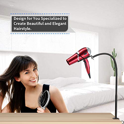 LuckIn Hands-free Dryer Holder Arm, Table Clamp On Stand for Hair Styling, Dog Grooming with No-Sit Haunch Holder - Thumbnail 6