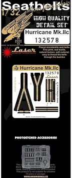 HGW 132578 1/32 Seatbelts for Hawker Hurricane Mk II pre-Cut Laser Fly