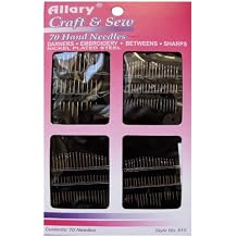 70 Piece Hand Needles. Darners, Embroidery, Betweens and Sharps. Variety of Sizes for Every Projects.70