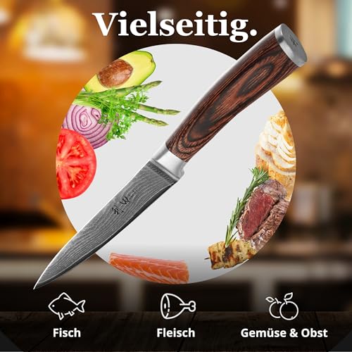 Foto von Wakoli EDIB Fleisch- und Tranchiermesser, 18 cm Klinge aus Damaststahl