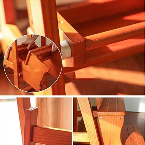 Solid Wood Folding Step Ladder Stool - Multifunctional Chair for Changing Shoes, Ideal for Home Use