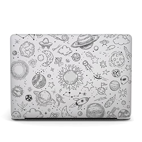 Funda MacBook Pro 14 pulgadas M1 M2 carcasa rígida de dibujos animados con protector de teclado 4