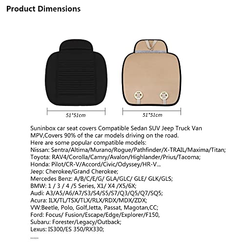 Car Seat Covers,Buckwheat Hulls Car Seat Cushion Covers Pad Mat,Ventilated Breathable Comfortable Interior Car Seat Protector, Anti-Skid Four Seasons General (1 Pack Gray) #TOP5