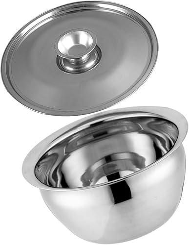 HOMSFOU 1 juego de bandeja de aceite con tapa para cocina, cuencos, mezcladores, tarros de vidrio con tapas, cuencos de mezcla profunda, lata de