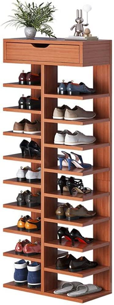 Amazon｜シューズラック 省スペース Shoe Rack 木製 靴ラック 縦型