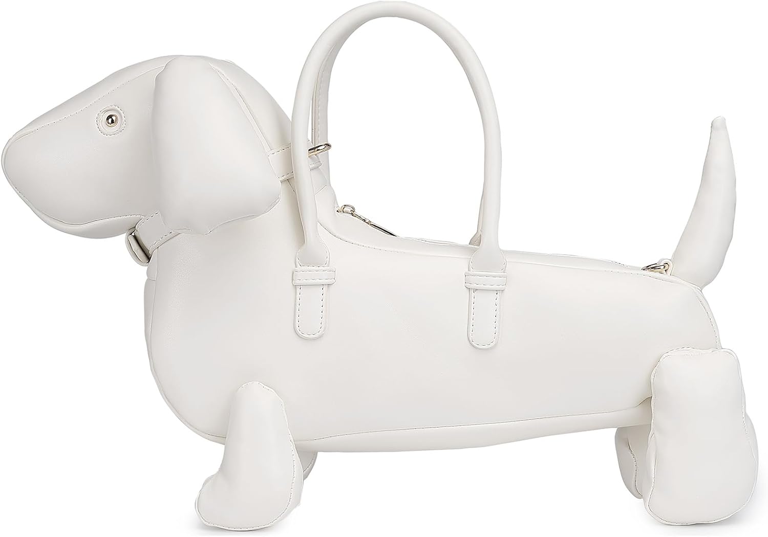 Women PU Leather Unique Novelty Dog Shaped Crossbody Shoulder Bag Handbag Purse