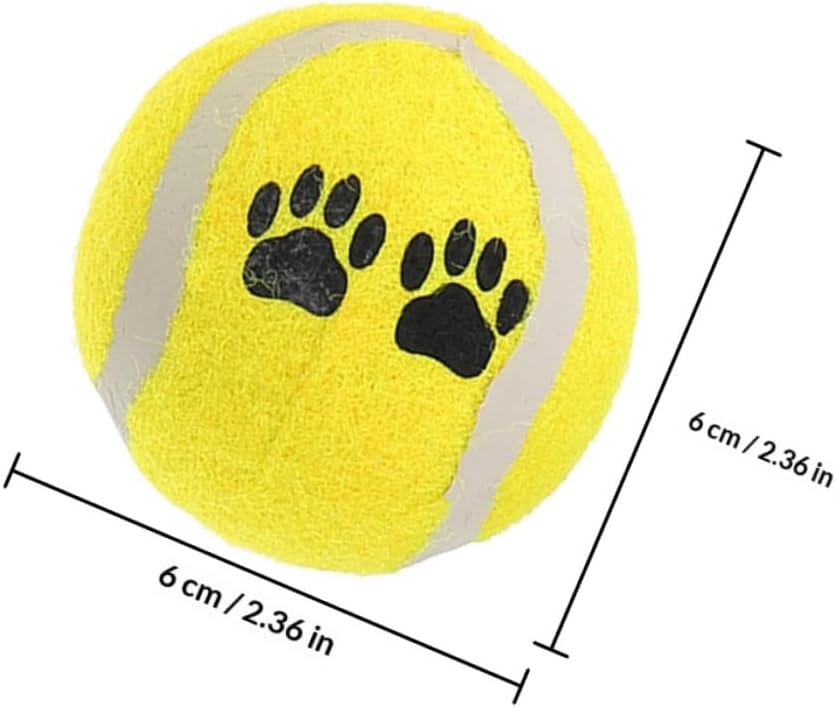 VALICLUD 16pcs Small Plush Tennis Balls for Dogs, Diameter 7cm, Soft Chewable Puppy for Outdoor Fetch and Training, Random Colors, Sturdy Pet Ball Set for Dog Exercise and Play