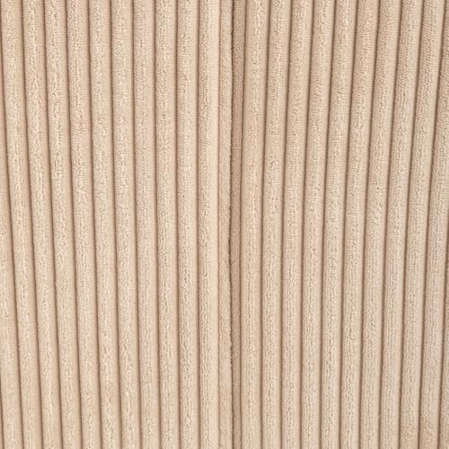 Petsona Hundehütte Rippenstrickstoff Waschbarer Bezug Reißverschlussdach, Beige,XL