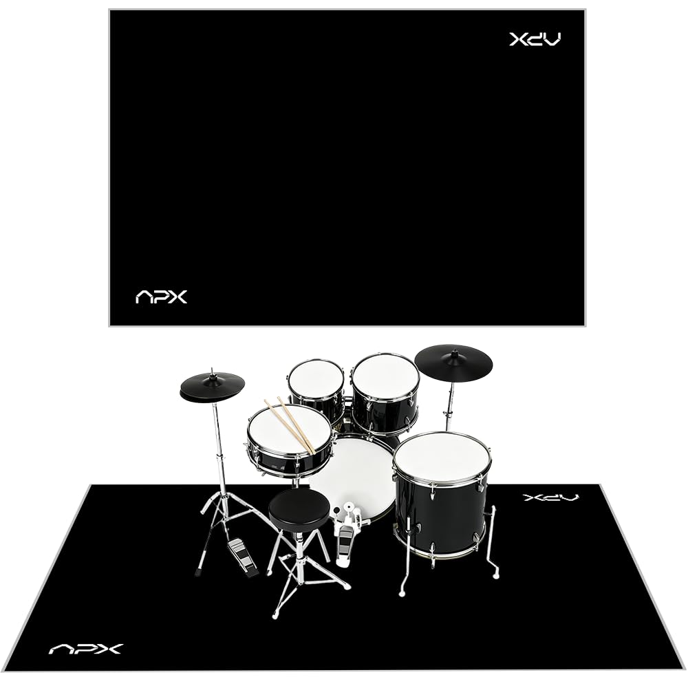Drumming - Tappeto a percussione, 1,2 x 1,8 m, antiscivolo, fonoassorbente, per interni ed esterni, kit di percussioni elettroniche jazz per bassi e rullanti, per principianti.