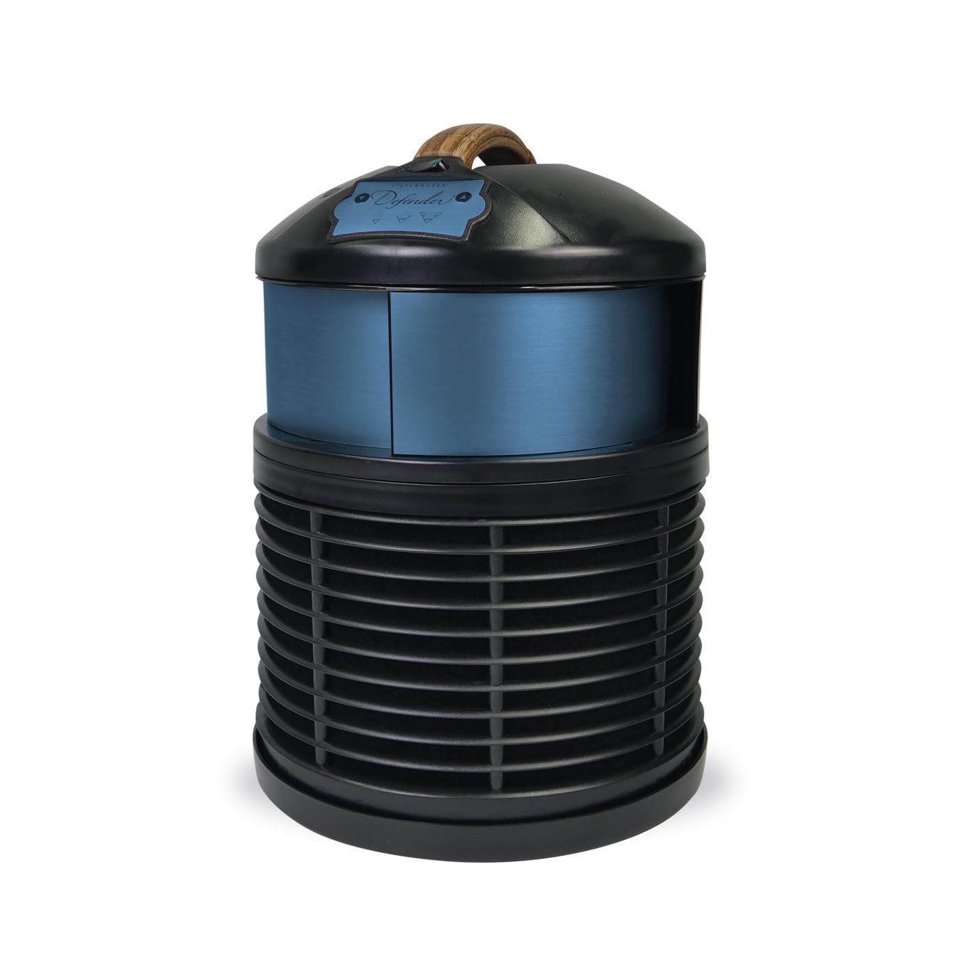 Defender Air Purifier For Home Black Base with Blue 3x HEPA FDA Cleared Lab Tested For Large Rooms