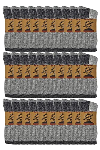 Different Touch 60 Pairs Men Wholesale Bulk Lots Wool Thermal Winter Socks, Warm Cold Resistant