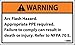 NMC WGA17AP Arc Flash Label, 