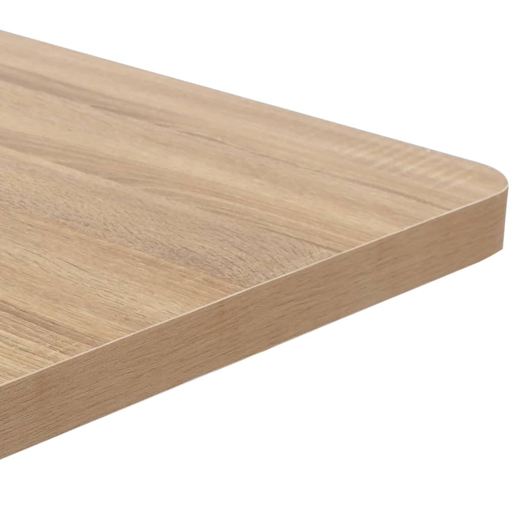 Tavolo da bistrot marrone chiaro, 50 x 50 cm, pannello MDF con venature in legno, struttura in acciaio, per 2 persone, ideale per ristorante, caffetteria, bar, appartamento, design moderno