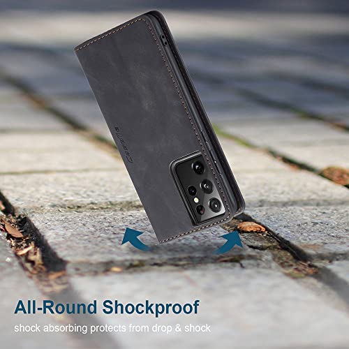 Capa Carteira Com Compartimentos para Cartão de Crédito, Dinheiro, Documentos com Fechamento Magnéti