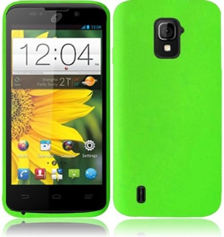 For ZTE Majesty Z796C Silicone Jelly Skin Cover Case (Neon Green)