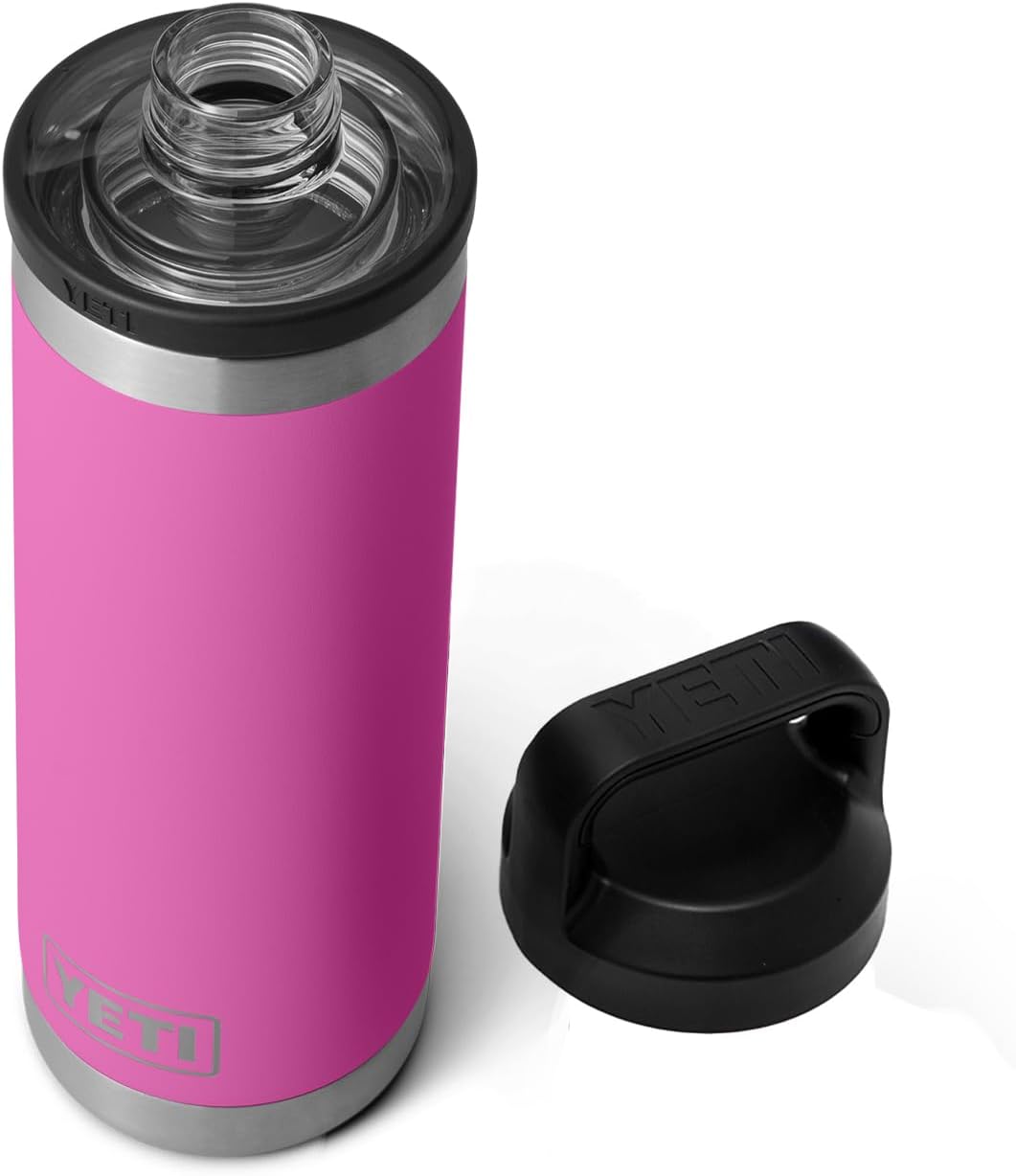 YETI Rambler 18oz Bottle Vacuum Insulated Stainless Steel with Chag Cap Wildflower Fuchsia, Wildflower Fuchsia, 21071503136