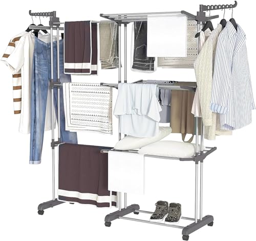 Youyijia Wäscheständer mit Großer Kapazität, Ausziehbar Wäschetrockner...