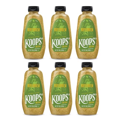 Image of Koops' Horseradish Mustard, 12 oz. Bottle, 6-Pack