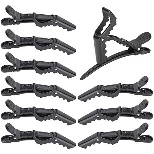 Styling Alligator Hair Clips with DIY Sectioning Haircuts Plastic Barrettes Easy to Use Unisex for Thick Hair (Black)