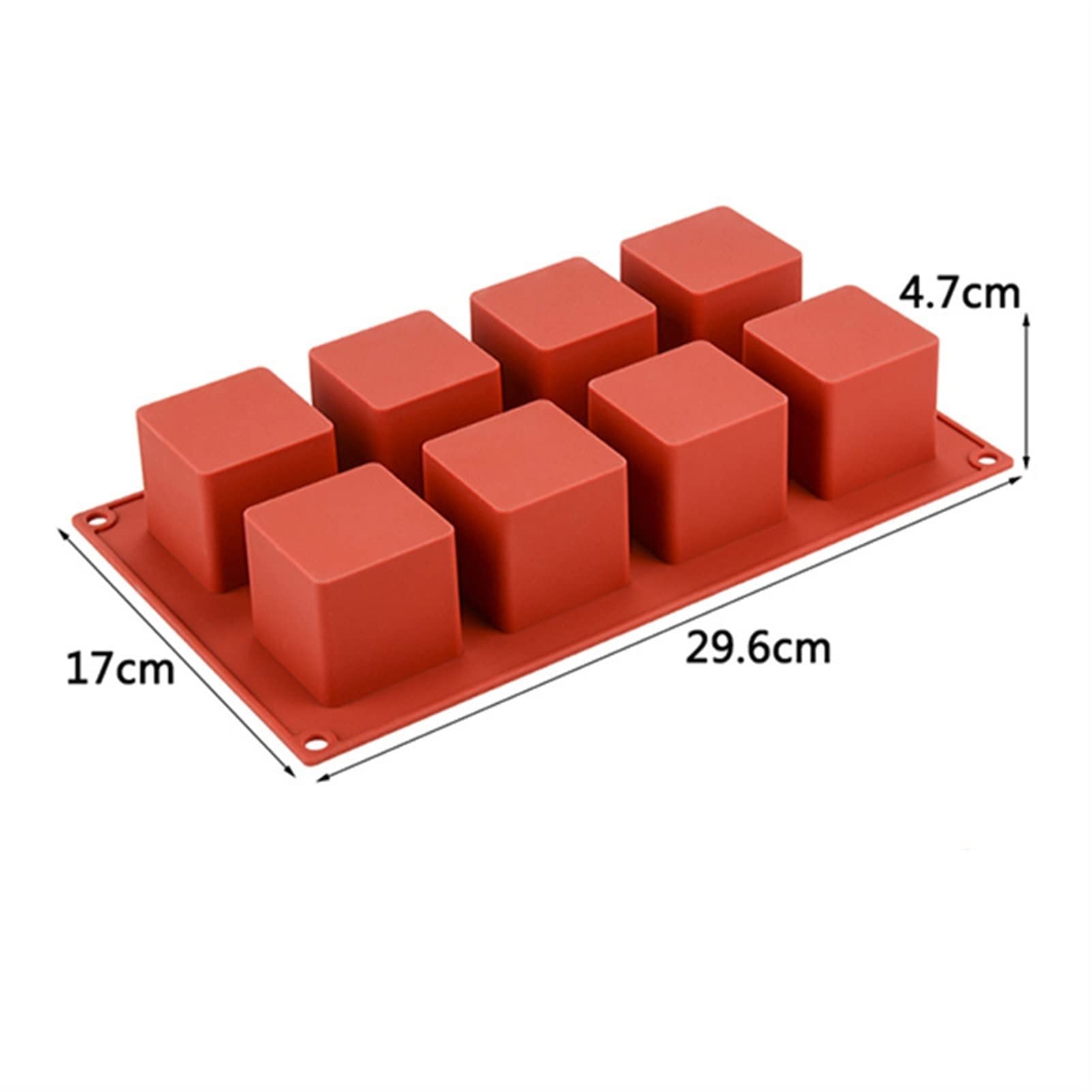 CAREG 8 Cavity Square Silikon Seifenform
