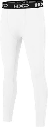 HXP Boys Compression Pants Athletic Boys Leggings for Sports Kids Base Layer Youth Compression Leggings Tights